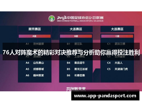 76人对阵魔术的精彩对决推荐与分析助你赢得投注胜利